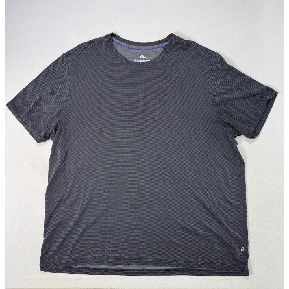 Tommy Bahama Mens 3XL Gray Tencel Modal Polyester Short Sleeve T-Shirt Summer
